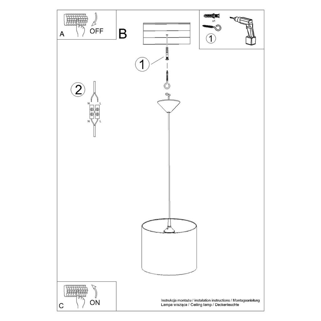 Lampa Wisząca Wróżki 1 E27 Wielokolorowy Sollux Sl.1416