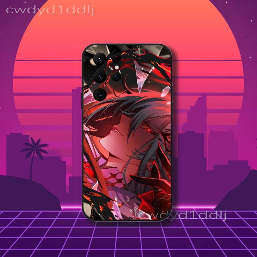 

Arlecchino G-Genshin Impact Phone Case For Samsung S10,S21,FE,S21 ,S26,S25,S24,S23,Ultra,S9,S22,Plus Black Shell Cover Samsung S30plus5G