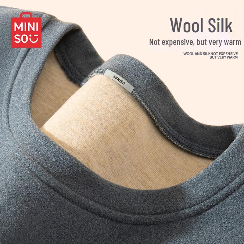 MINISO Men's Warm Silk Wool Base Layer Top