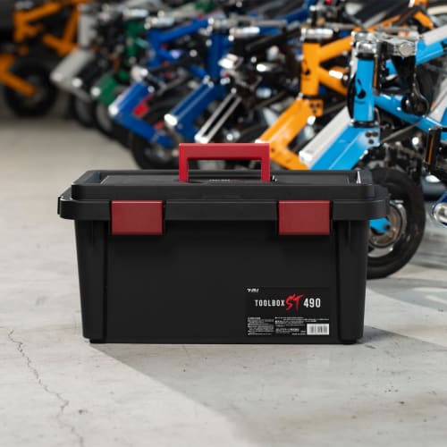 JEJ Astage Storage Box, Made in Japan, Tool Box, Outdoor Storage, Camping, Small Item Storage, Black, ST490, Disaster Preparedness, 49cm Wide x 25.5cm