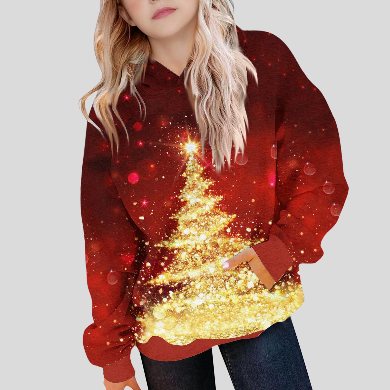 

Детская толстовка для девочек, градиентный цвет, длинный рукав, капюшон, карман, толстовка 90