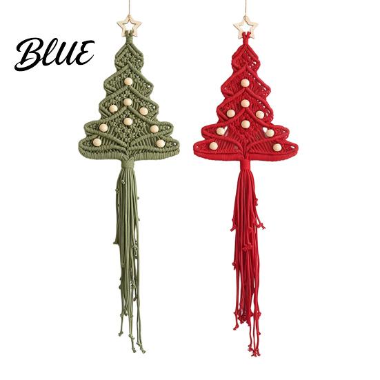 Unique DIY Christmas Trees Boho Make 2 Tree Kit Presents Braided Cotton Rope Knot Craft