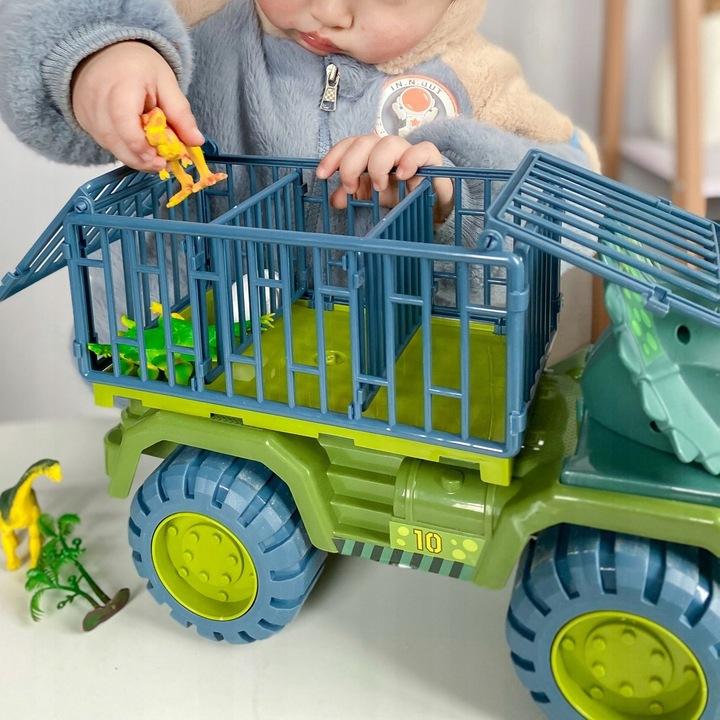 Duża Ciężąrówka Dinozaur Samochód T-Rex Tir Dinozaury Transport