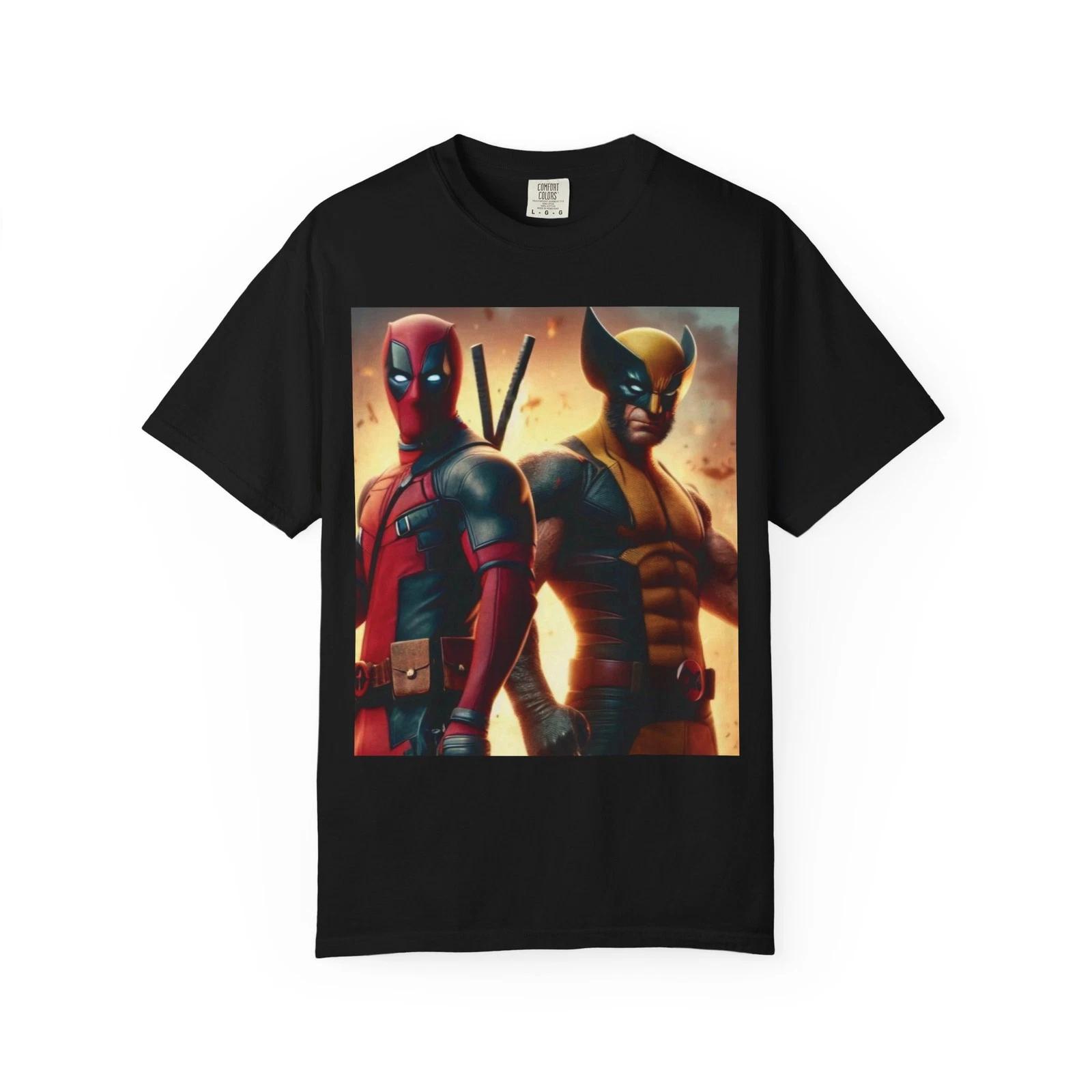 Deadpool vs. Wolverine Graphic Tee, Unisex T-Shirt, Comic Apparel M