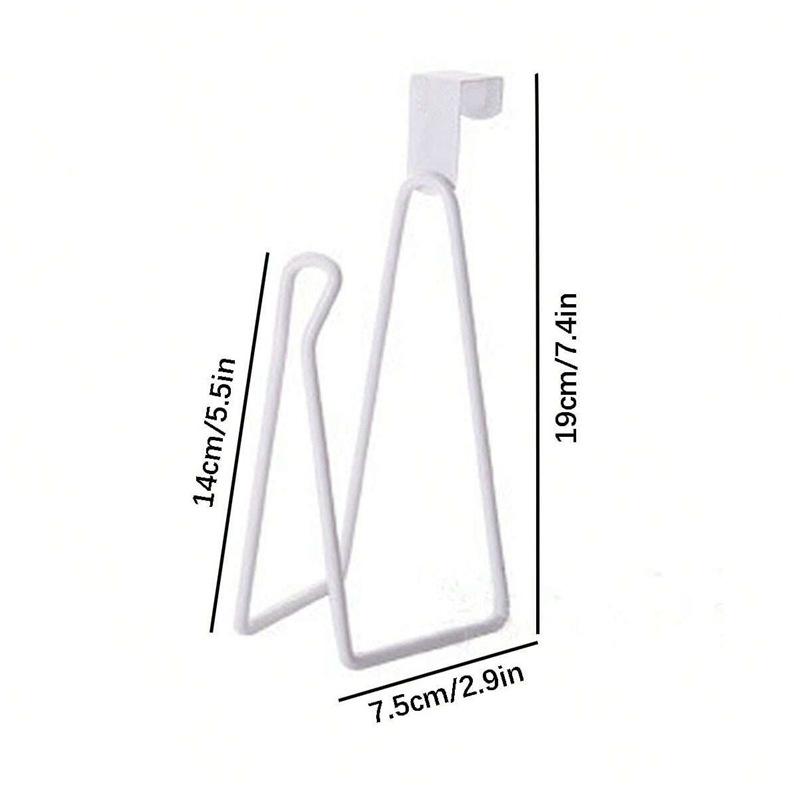 1pc Wall-Mounted Iron Toilet Paper Holder - Easy To Install with a No-Drill Design, Space-Saving, Suitable for Storing Tissues