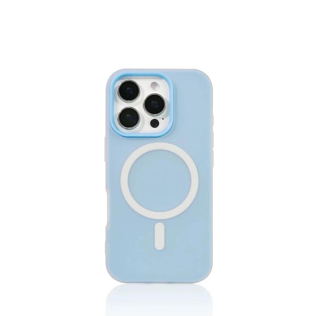 Magnetic Jelly Case: 2-in-1 Skin-Feel Protective Cover for Apple iPhone 14, 15, and 16, with Anti-Drop Design