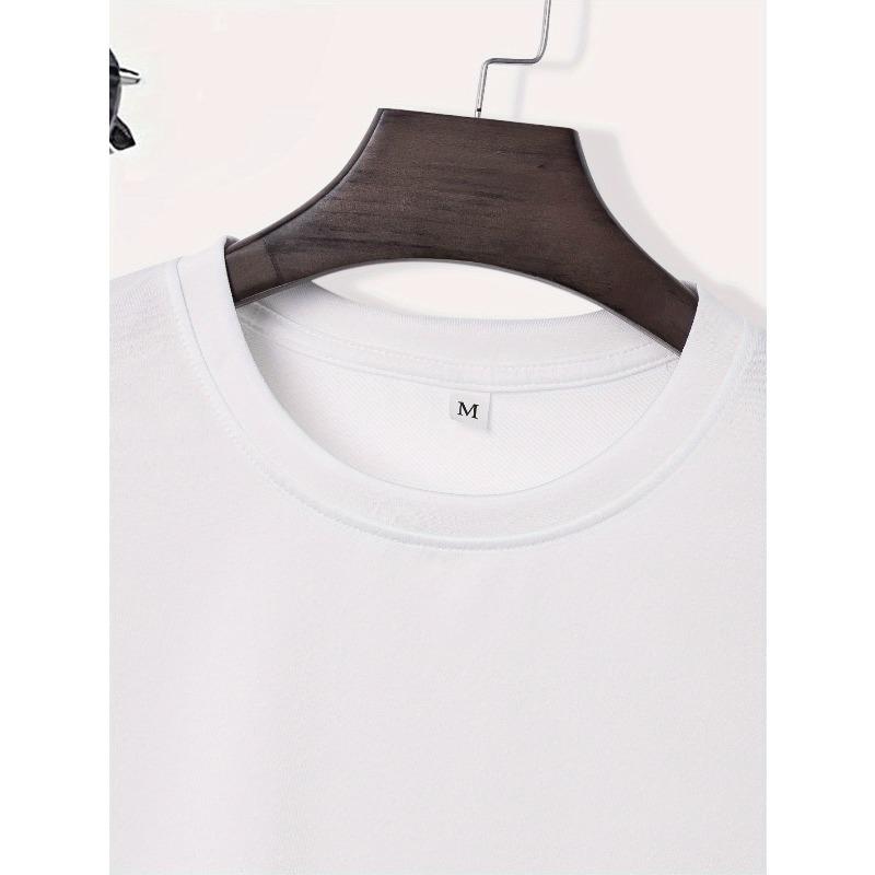 European Size IF YOU ARE NOT A SHEEP Letters Print Men's Crew Neck Short Sleeve Tee Fashion T-Shirt, Casual Comfy Breathable Top