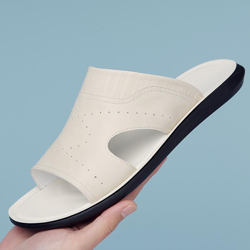 Summer Soft Slides Simple Leisure Walk Slippers for Men Lightweight Anti Slip Half Drag Beach Shoes Quick Dry Wading Aqua Shoes