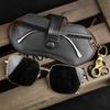 Leather Glasses Bag Keychain Hook Glasses Case Sunglasses Pouch Simple Design Eyeglasses Organizer For  Enthusiasts Eyewear