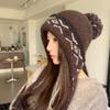 New Fair Island Style Knitted Hat Women's Autumn and Winter Warm Wool Hat Cold-proof Cycling Ear Hat Thickened Lei Feng Hat