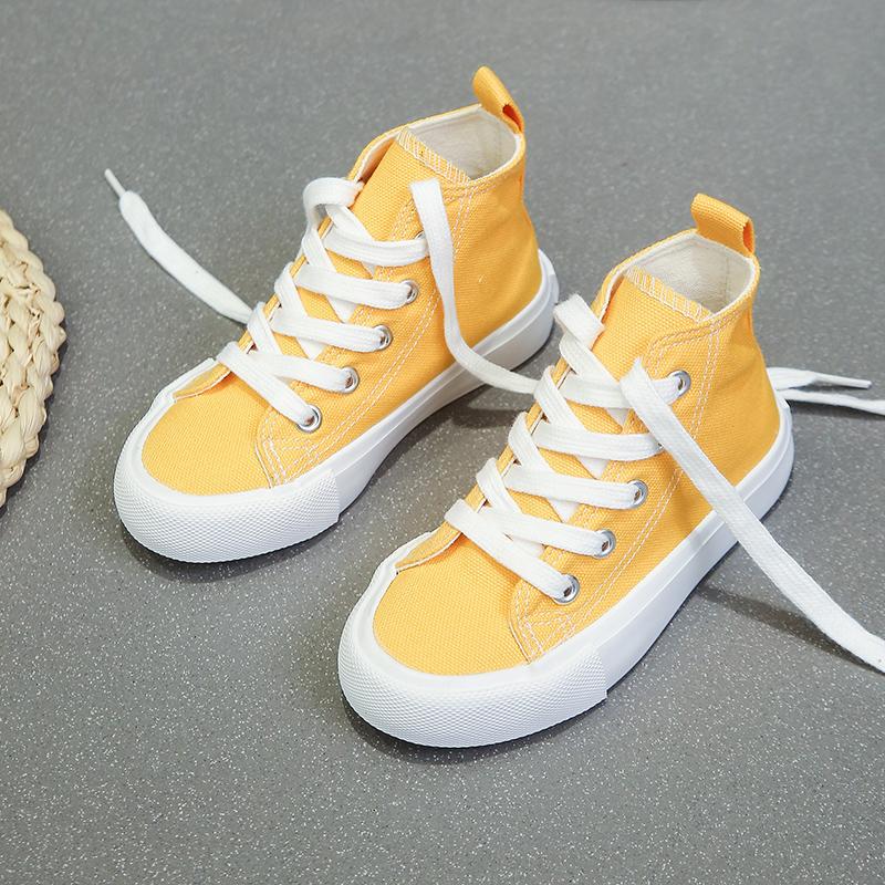 8009 Solid Color Trendy Children's Canvas Shoes, Boys' and Girls' Board Shoes, Fashionable and Breathable Children's Shoes Soft