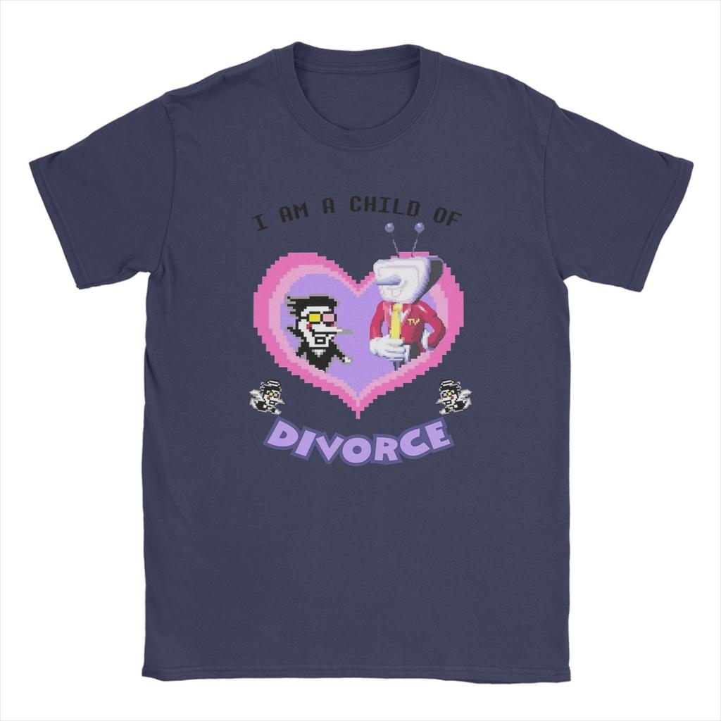 Men's T-Shirts Spamton and Tenna Child of Divorce Deltarune Game Cotton Tees Short Sleeve Women T Shirts Clothing Oversized Tops