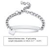 Custom Personalized Name ID Bracelet Gilrs Boy Gifts, Stainless Steel Curb Chain Link Crown Bracelet Not Allergic