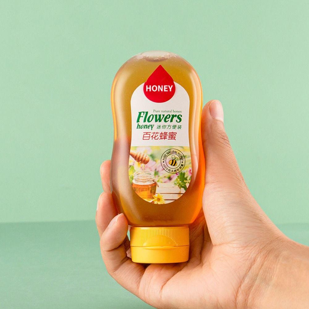 Portable Transparent Plastic Jar PP with Silicone Lid Honey Jar Heat Resistant Mini Honey Bottle