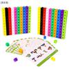 50/00Pcs Home Chool Preschool Connected Cube Toys For Mathematical Counting Plastic Counting[S13][S13]
