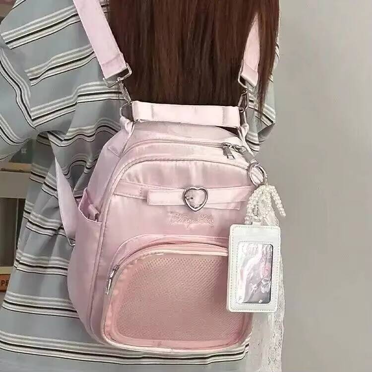 New Y2K Ita Carry Carrier Sweet Girls Transparent Bag Style Ladies' Spacious Casual Tote Bag DIY Display Handbag Rucksacks