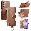For Samsung Galaxy S23+ Case RFID Blocking Zipper Wallet PU Leather Mobile Cover