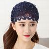 Beaded Headband: Women's Hollow Breathable Lace Wide-Brim Headscarf & Forehead Protector Hair Tie.
