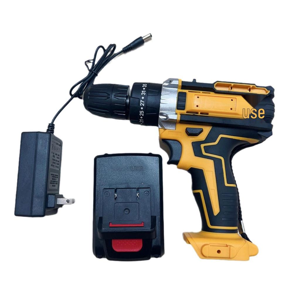 Rechargeable Brushless Hand Drill - Portable Lithium Battery Impact Drill for Metal and Wood