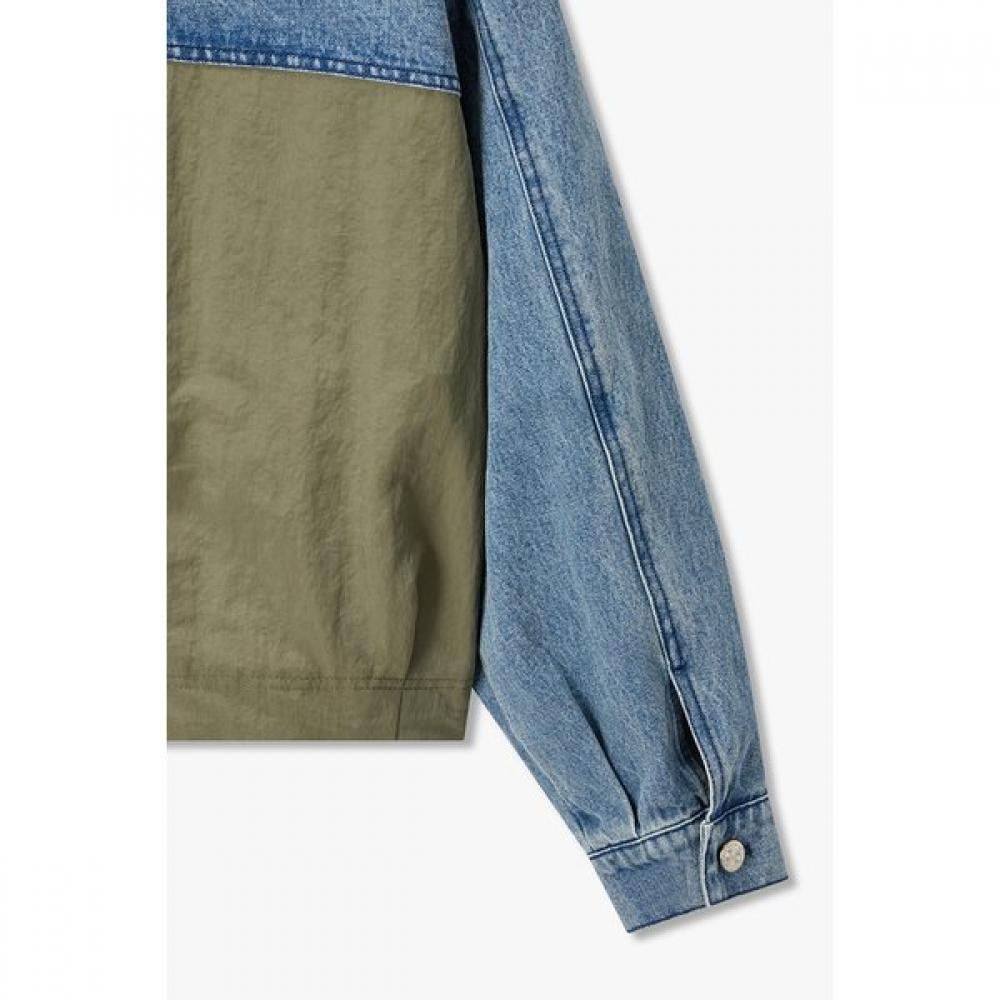 VOV Women Woven Mix Denim Zip Up Jacket 7156210001