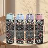 1PC Black Skull Badge 750ml sports water bottle leakproof straw lid outdoor office home