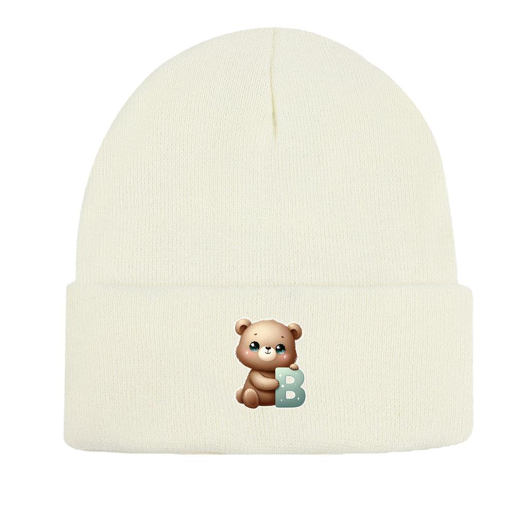 1pc, Alphabet A to Z and Animals Print Knitted Cap Beanie, 260 Knit Hats to Choose, for Men And Women