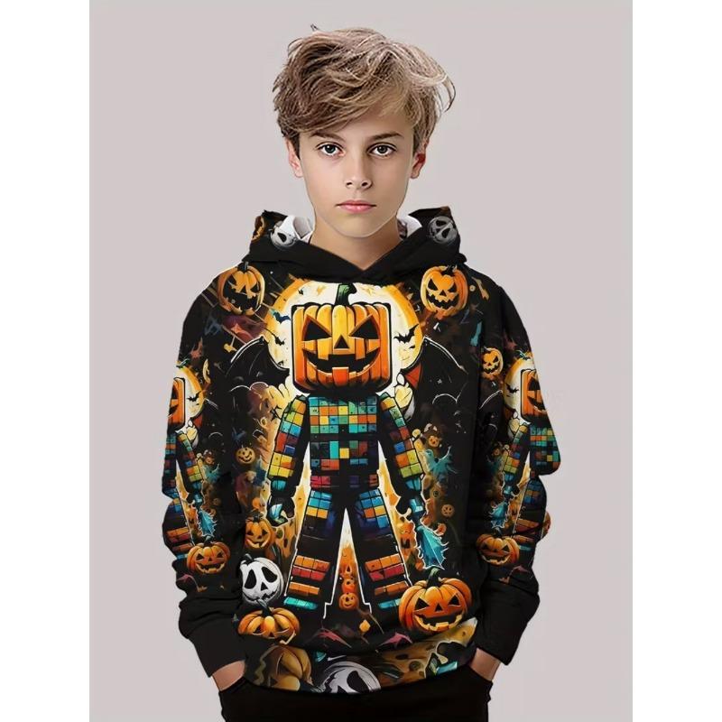 

Весенне-осенняя мода мужская толстовка аниме тыквенный узор 3D принт свитшот худи уличный кэжуал мальчиковая толстовка мужской оверсайз топ одежда 100