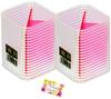 Convenient Storage for Pens and Other Small Desk Accessories Nature Stand Square, Pink. Simple Pen Stand with Removable Dividers. Versatile for