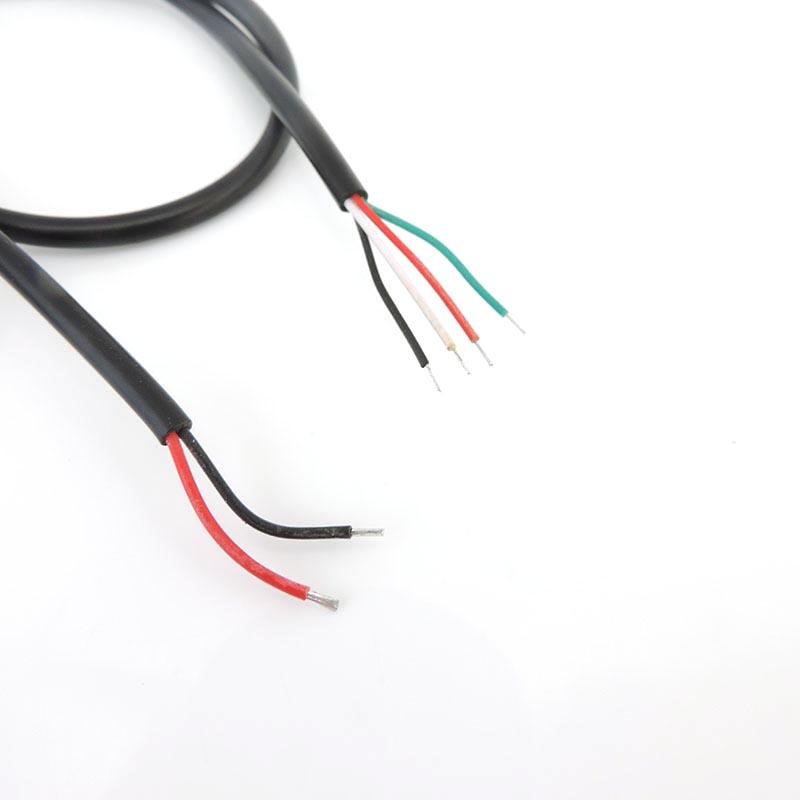 DIY Repair USB Male To Wire 4pin/2pin Micro USB 2.0 A Elbow Head Male Jack Type-c Extension Cable Line