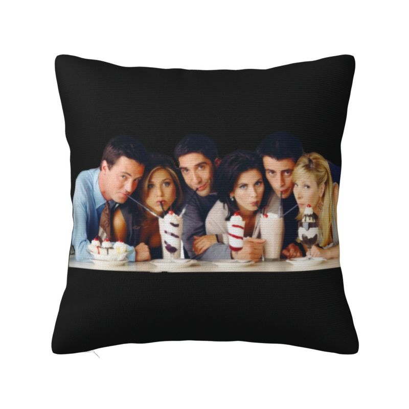Nordic Style Funny TV Show Friends Collage Cushion Covers xcm Velvet Pillow Case for Sofa Square Pillowcase Home Decorative