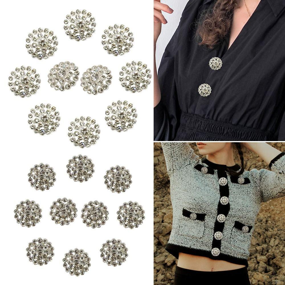 

Пуговицы для шитья, пуговицы для рубашек «сделай сам», металлические пуговицы со стразами, украшения для рукоделия, аксессуары для скрапбукинга