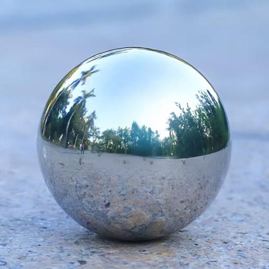 6 Pcs Stainless Steel Decorative Balls Metal Hollow Balls Smooth Gazing Mirror Ball for Home Garden Dcor
