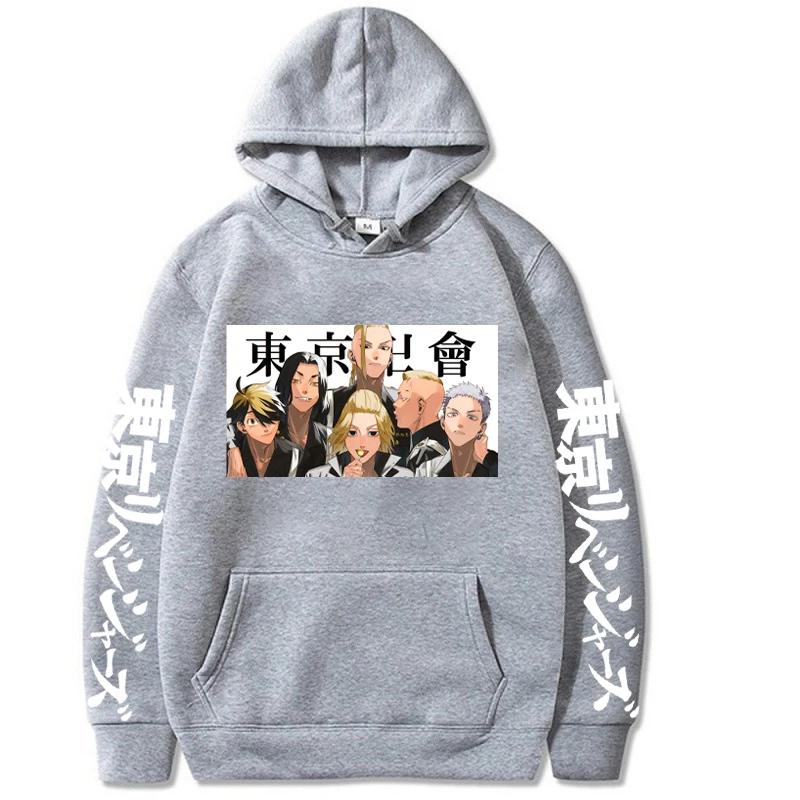 Anime Tokyo Revengers Mikey Printed Hooded Autumn Fleece Comfortable Hoodies Plus Size Sweatshirt Harajuku Streetwear