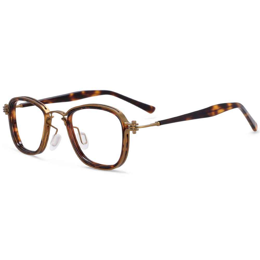 54227 Retro Steam Punk Glasses Frames Men Round Optical Eyewear Metal Spectacle Frame Computer Eyeglasse