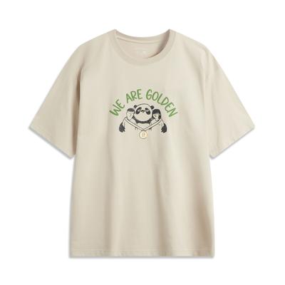 Li Ning Sports Lifestyle Series Logo Print Sweat-Absorbing Comfortable Breathable Versatile Round Neck Short Sleeve T-Shirt Men Tops AHSUB99-6