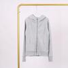 LULU Embossed Slim Fit Full Zip Fleece Hoodie - Gold Logo & Zipper, Casual Yoga Wear.