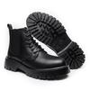 Boots Men Thick Soled Anti Slip and Wear-resistant High Top Lace Up Business Brand Chelsea Boots Size 38-44 Men Boots