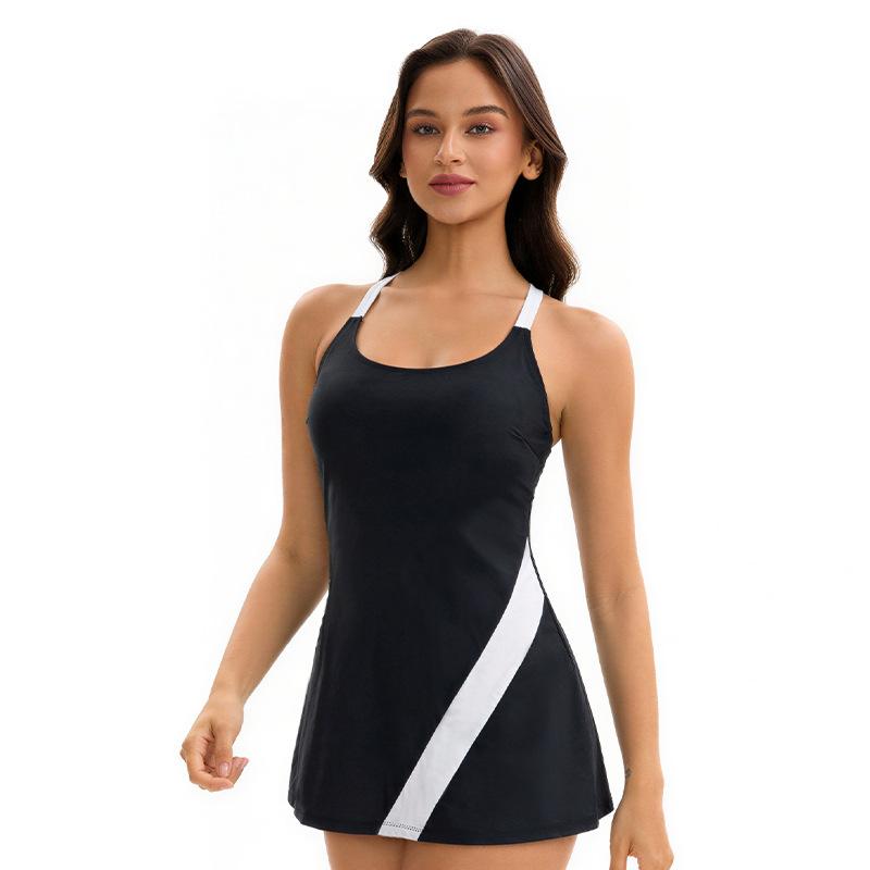 1011 nuovo costume da bagno due pezzi diviso tipo gonna angolo piatto abbinamento colori costume da bagno attillato conservativo all'ingrosso