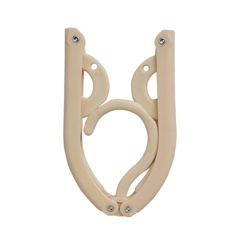 

5 шт. Пластиковые складные вешалки для одежды, портативные дорожные вешалки, бытовые многофункциональные вешалки, сушилки для одежды 5PCS бежевый