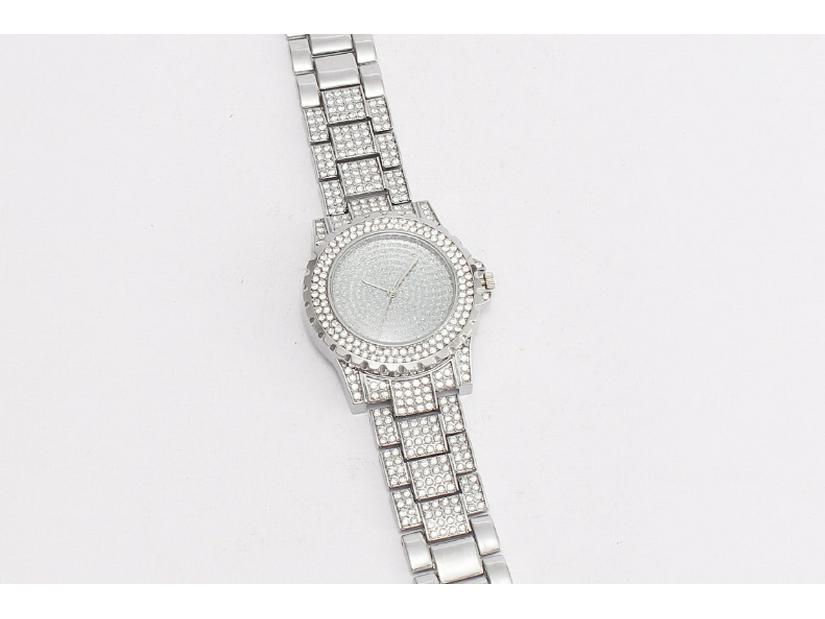 Damen Quarz Mode Armbanduhr mit Voll Diamantbesetztem Design