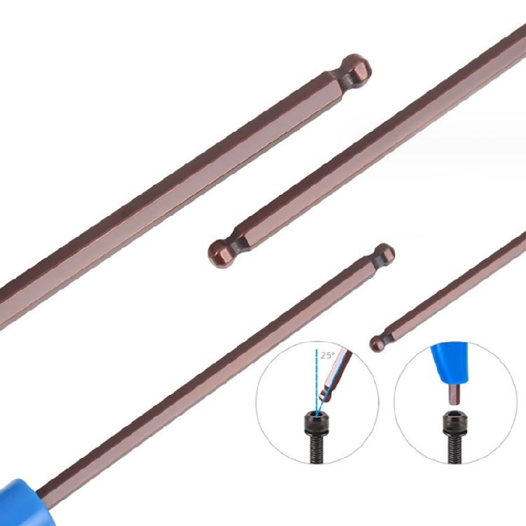 T-Handle Allen Wrench Bike Long Arms Hexagon Key with Ball End Screwdriver Tool