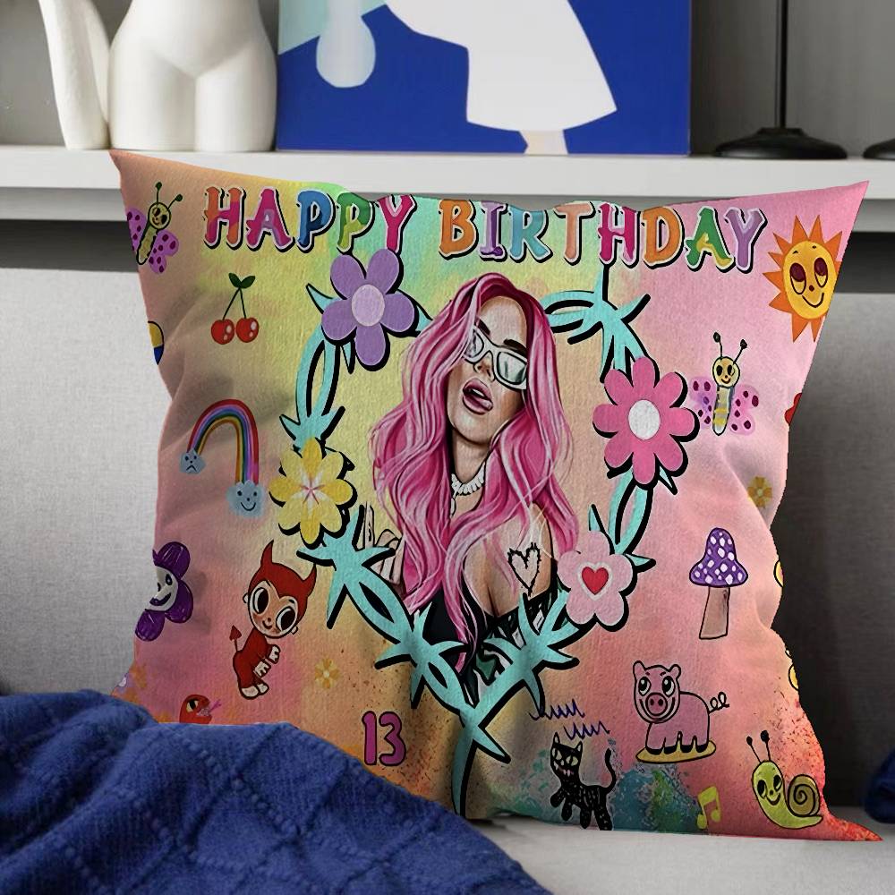 Karol G Female Singer Pillowcases Home Bedding Decorative Pillow Cover Wedding Super Soft Pillow Case