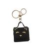 Cross PU Leather Cat Coin Purse Mini Keychain Pendant
