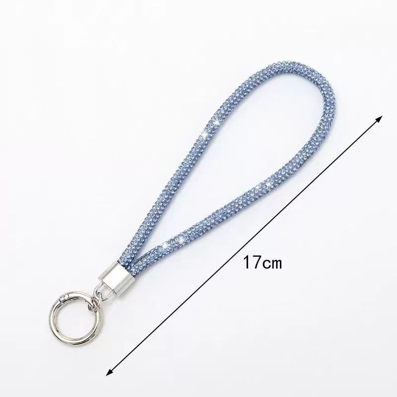 Bling Glitter Keychain Wrist Strap Anti-Lost Soft Phone Lanyard Hanging Cord for Backpack Pendant Outdoor Use
