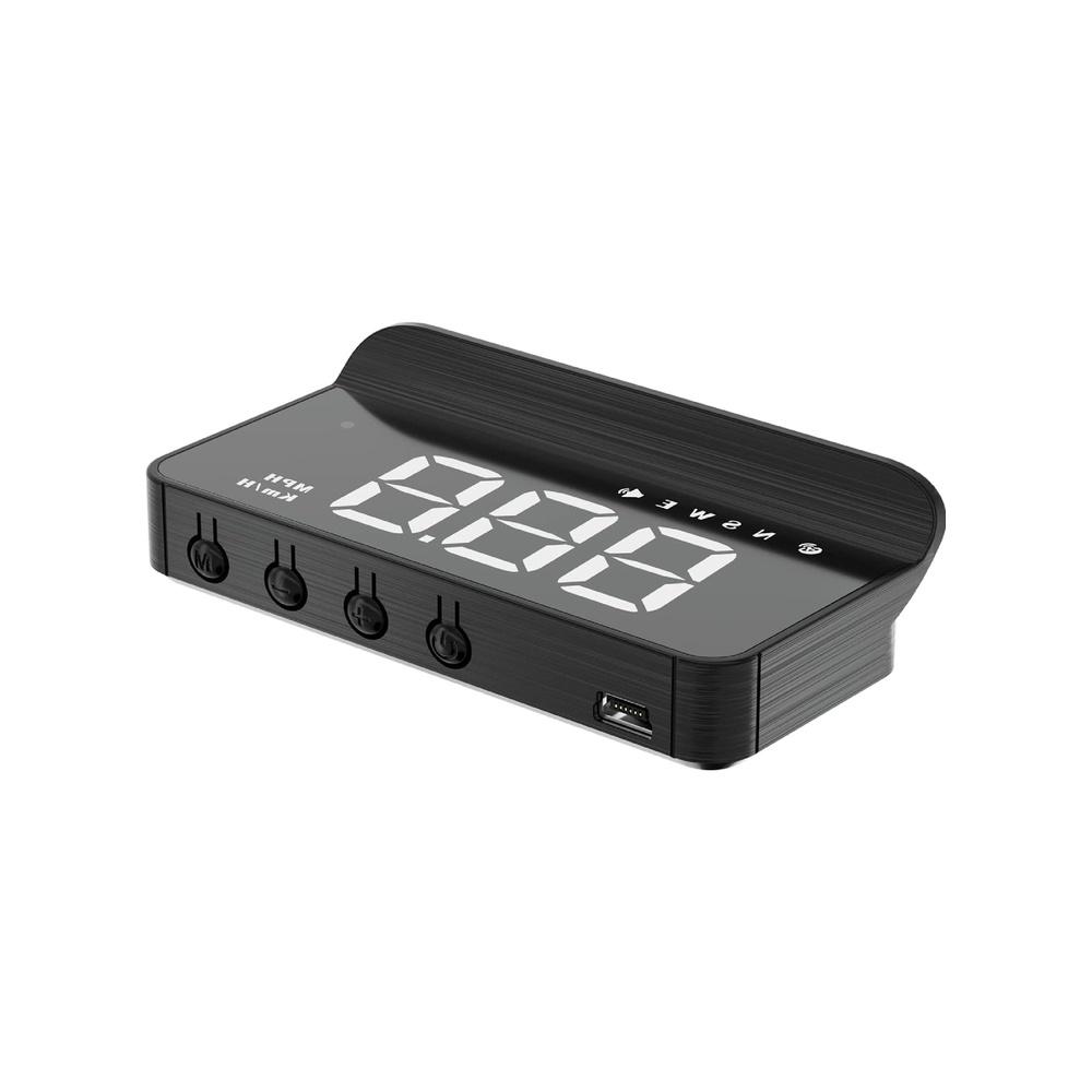 

Pow Windshield Projection Heads Up Display Digital GPS Speedometer with Navigator/Speed/RPM/Voltage/Temperature Warning Alarm Displayer. Suitable for