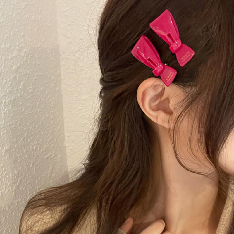 

Aurora French Pin 2 x 1 Pair Unbalanced Ribbon Clip Hairpin Navy