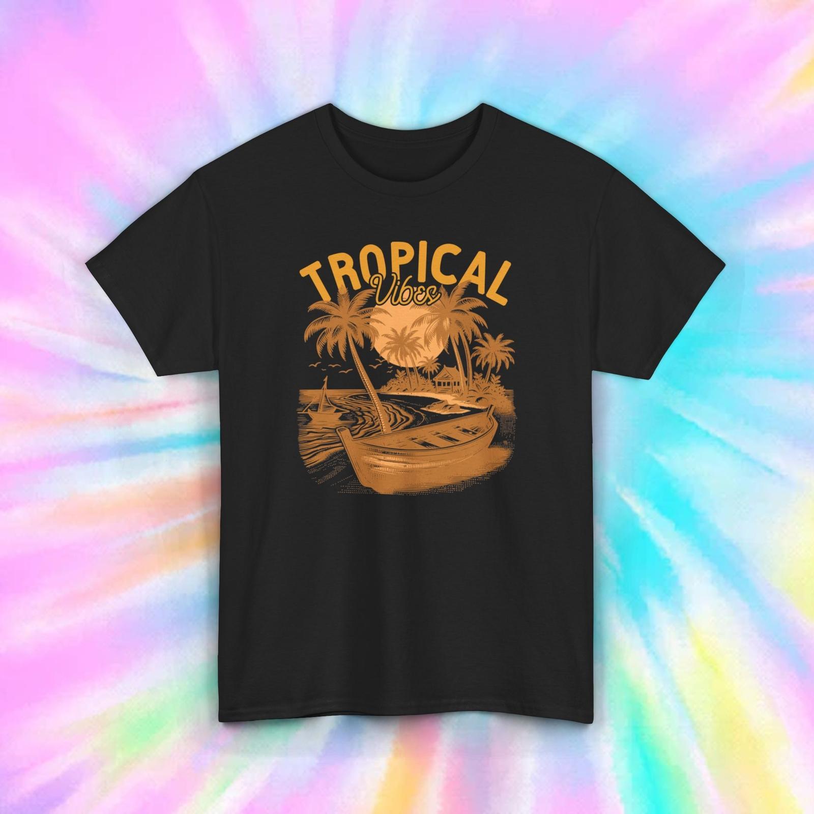 Tropical Vibes Shirt | Palm Trees Beach Graphic Tee | Summer Vacation S-5XL M