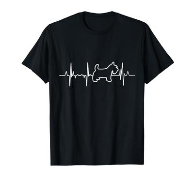 Scottish Terrier Heartbeat Miniature Schnauzer T-Shirt