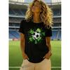 Women's T Shirt Tee Graphic Football Stylish Classic Casual Short Sleeve Crew Neck Regular Tops Daily Sports Going Summer Spring