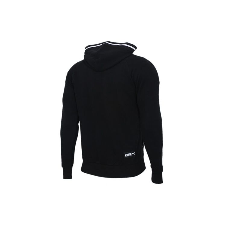 Puma Embroidered Logo Knit Hoodie Men Tops Black 844128-01